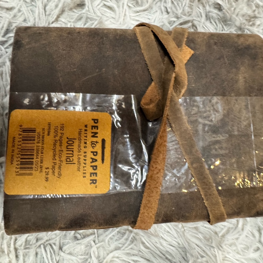 Brown Leather Journal with Strap